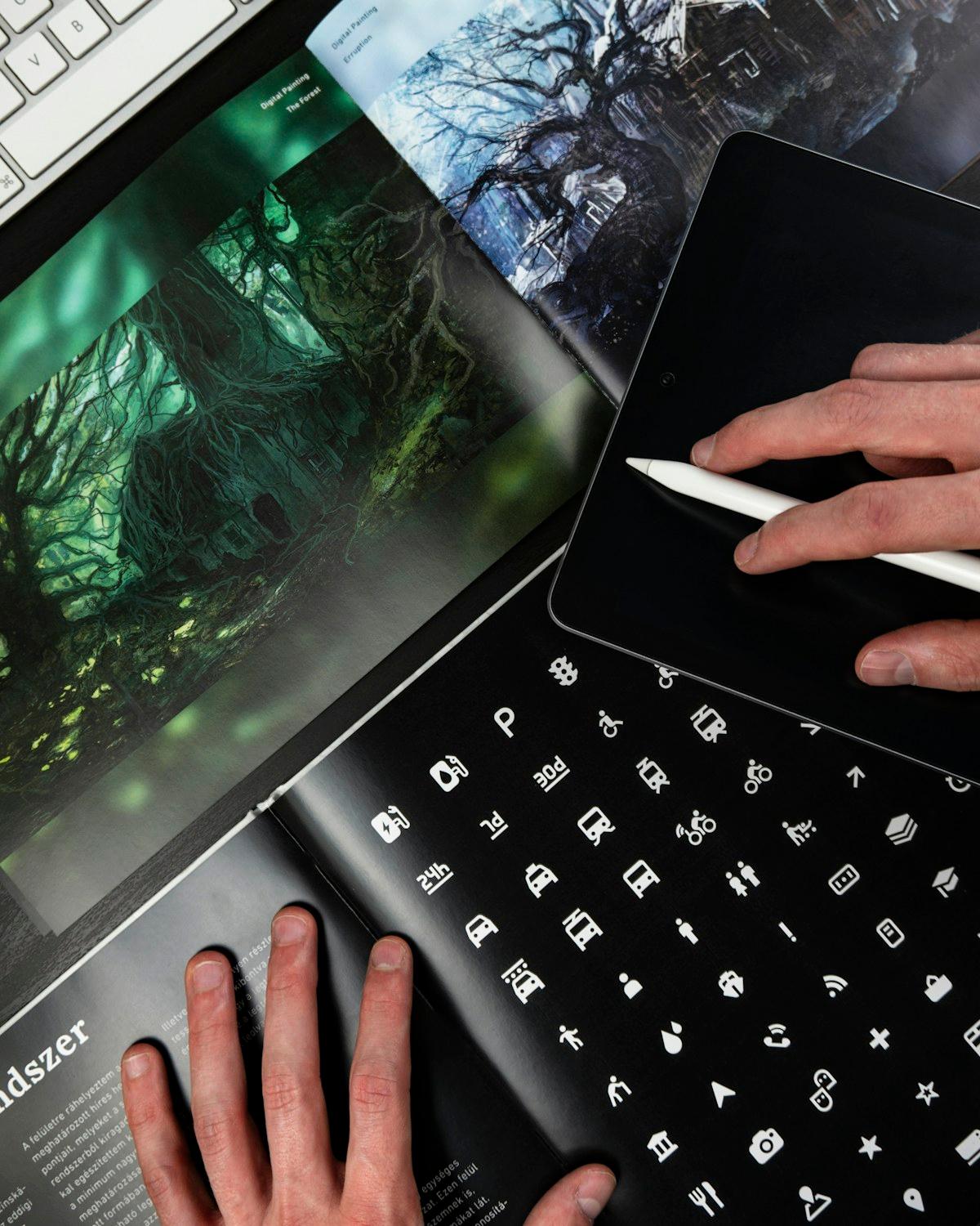 Learner working on a user interface design